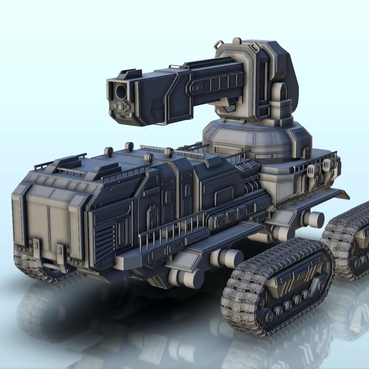 Sci-Fi truck with tracks and laser turret (13) - sci-fi scie