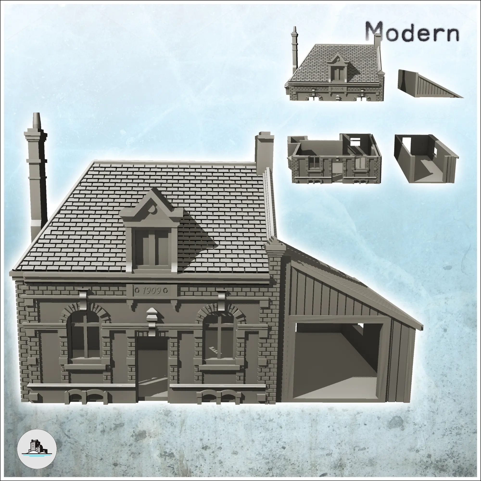 Building 1909 (Pegasus Bridge, Normandy) - miniatures warham