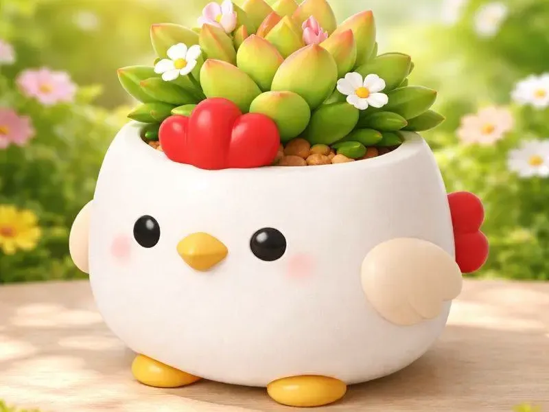 Chicken Pot Planter