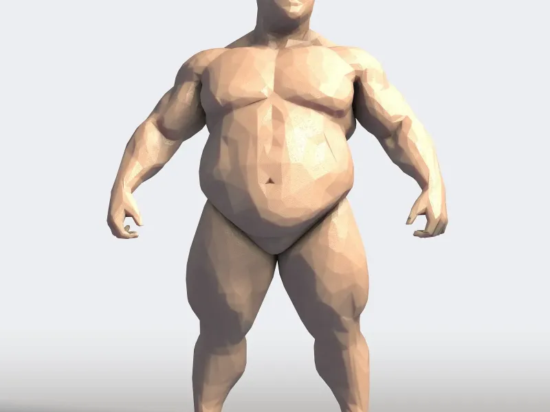 Fat Man Low Poly Vol.1