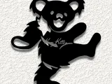 grateful bear wall art home decor-0