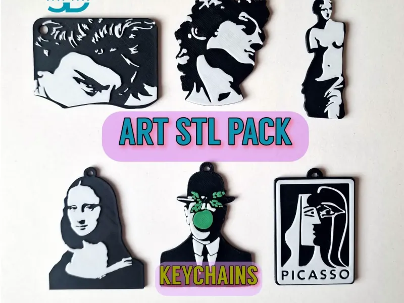 Art keychain pack