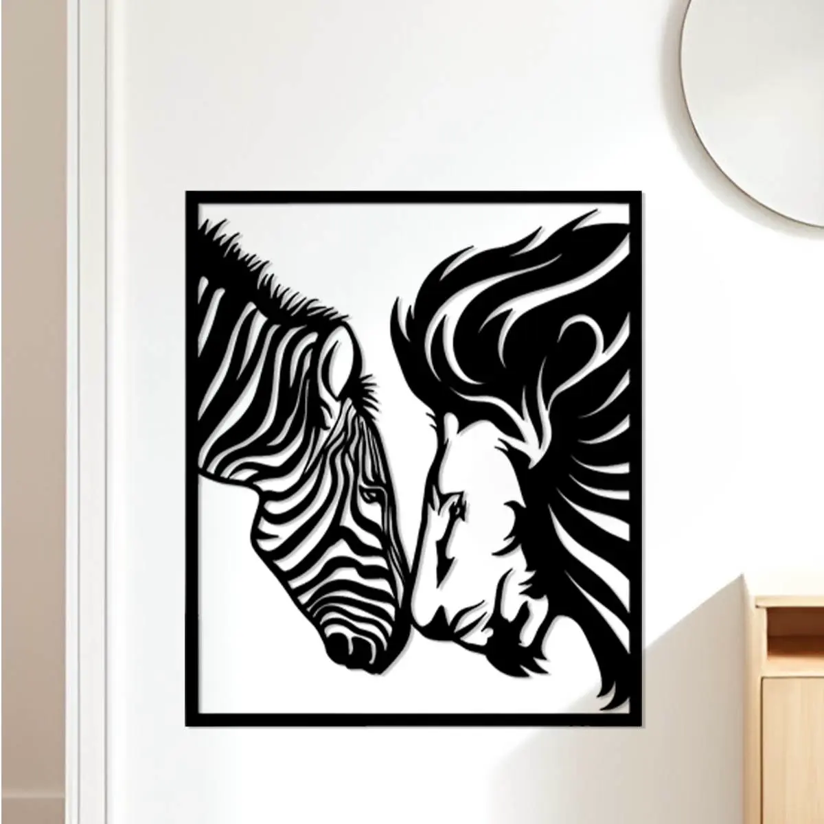 Lion And Zebra Wall Art, Wall Decor, Home Decor