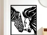 Lion And Zebra Wall Art, Wall Decor, Home Decor-0
