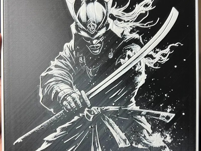 Samuraiv2 Hueforge 200x200 Black & White