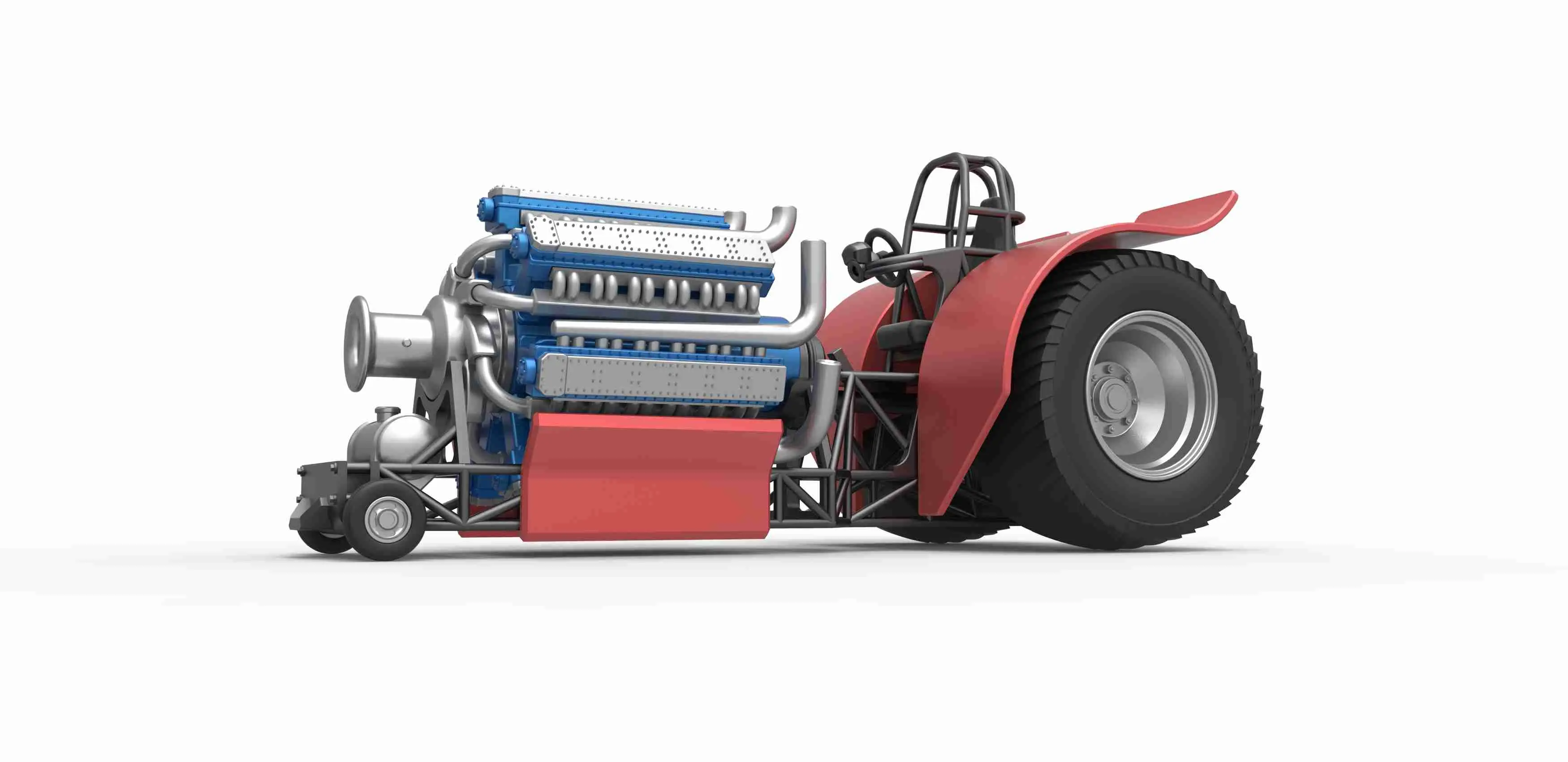 Pulling tractor with 42 cylinder Radial engine Scale 1;25