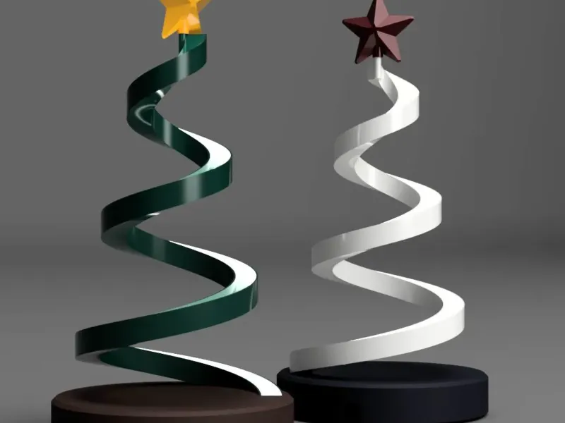 Glowing LED Spiral Christmas Tree