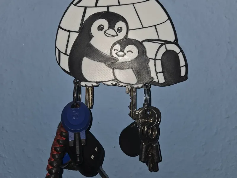Magnetische Pinguin-Partner-Schlüsselabdeckung