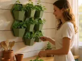 Geometric wall planter for herb gardens-4