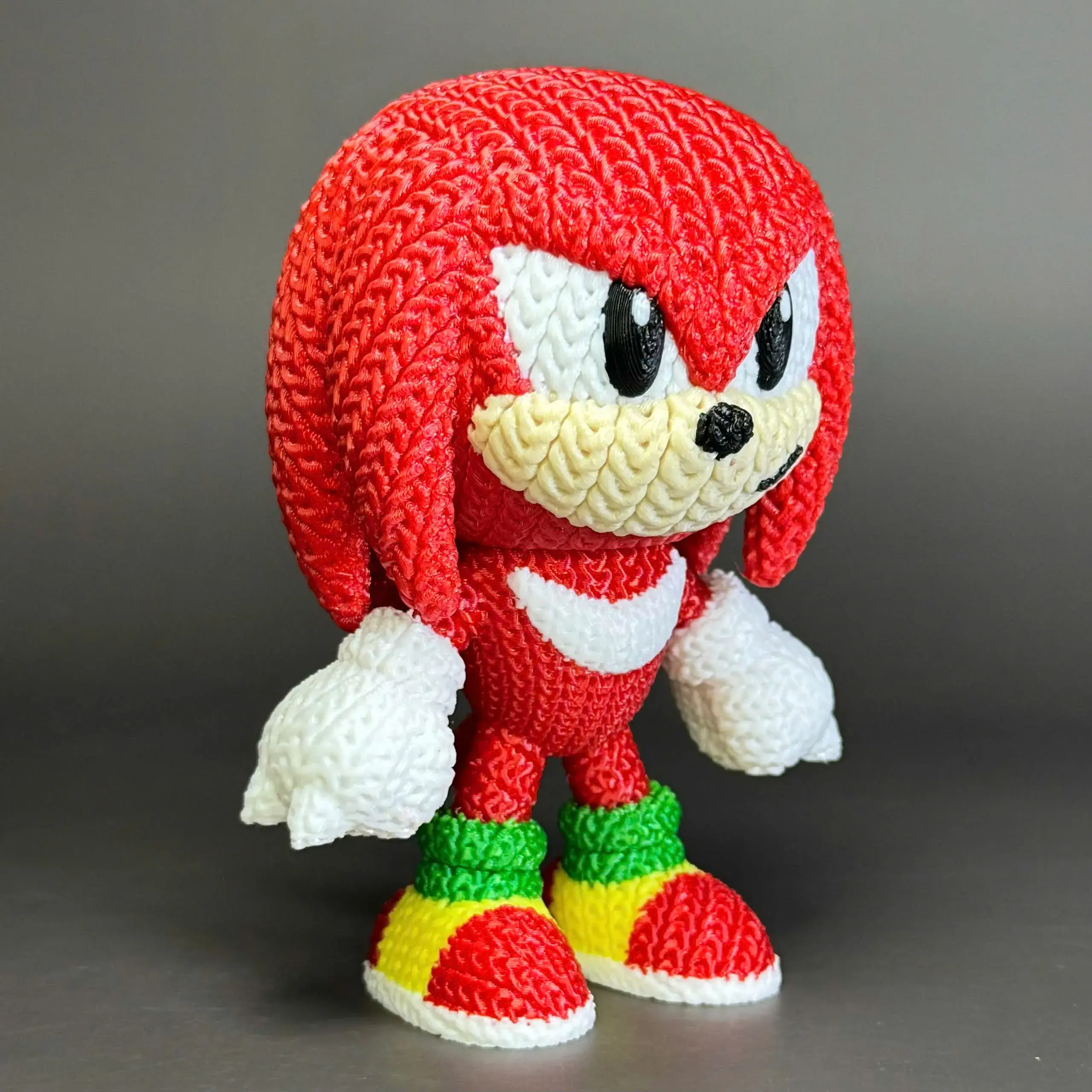 Sonic Knuckles Crochet - Knitted - Multicolor 3D Printing