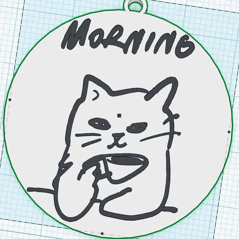 keychain cat morning cafe