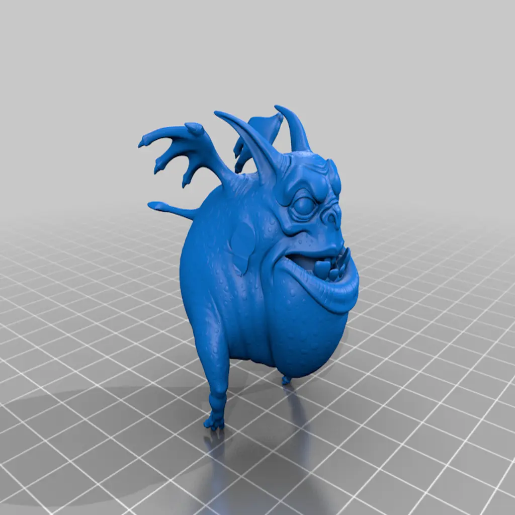 squig volante - scultura cartoonesca