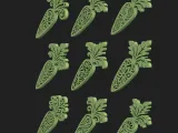Decorative Carrot Bundle | 9 STL Easter Designs-5