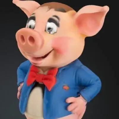 Porky Pig-Bemalt