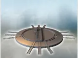 Turntable platform for railway equipment with railway tracks-4