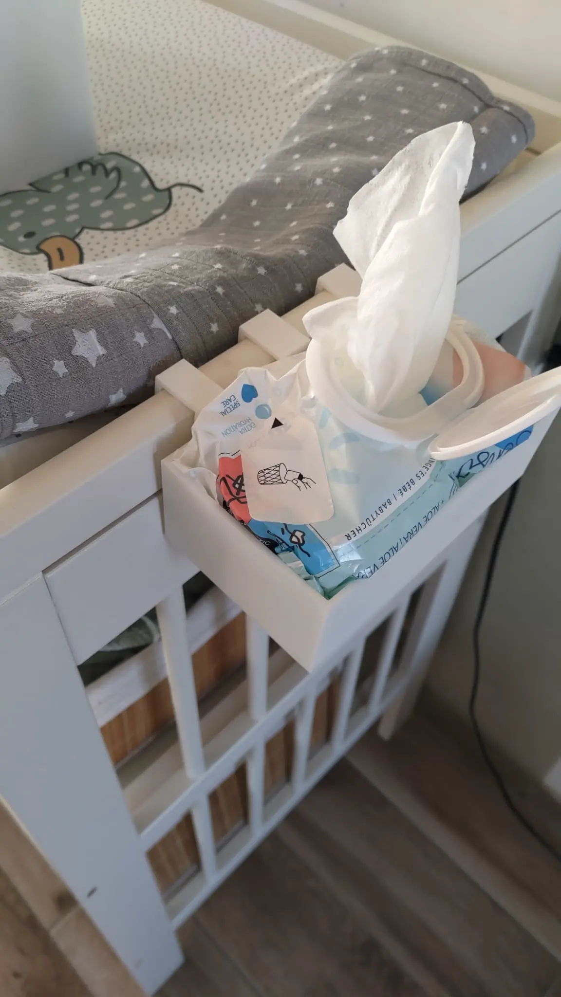 Storage box to hang on IKEA Gulliver changing table