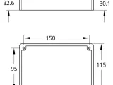 Rectangular Junction Box Lid with Extra Volume-1