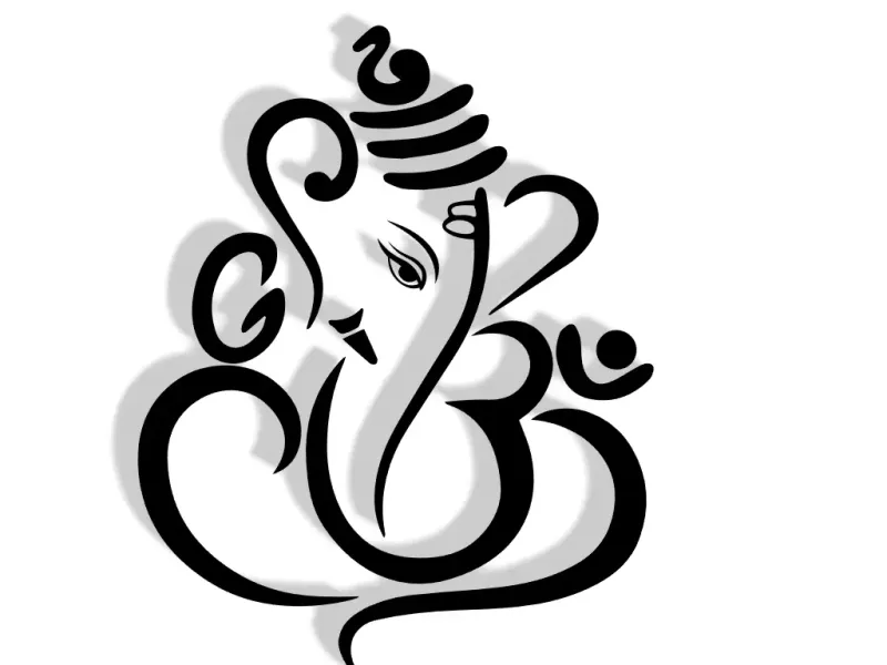 Arte mural de Shri Ganesha - 2