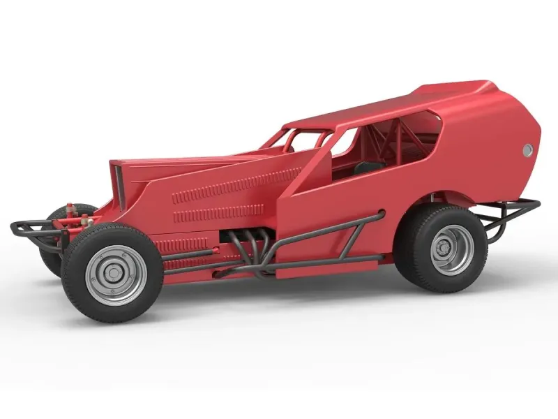 Vintage Dirt Modified stock car Version 4 Scale 1:25