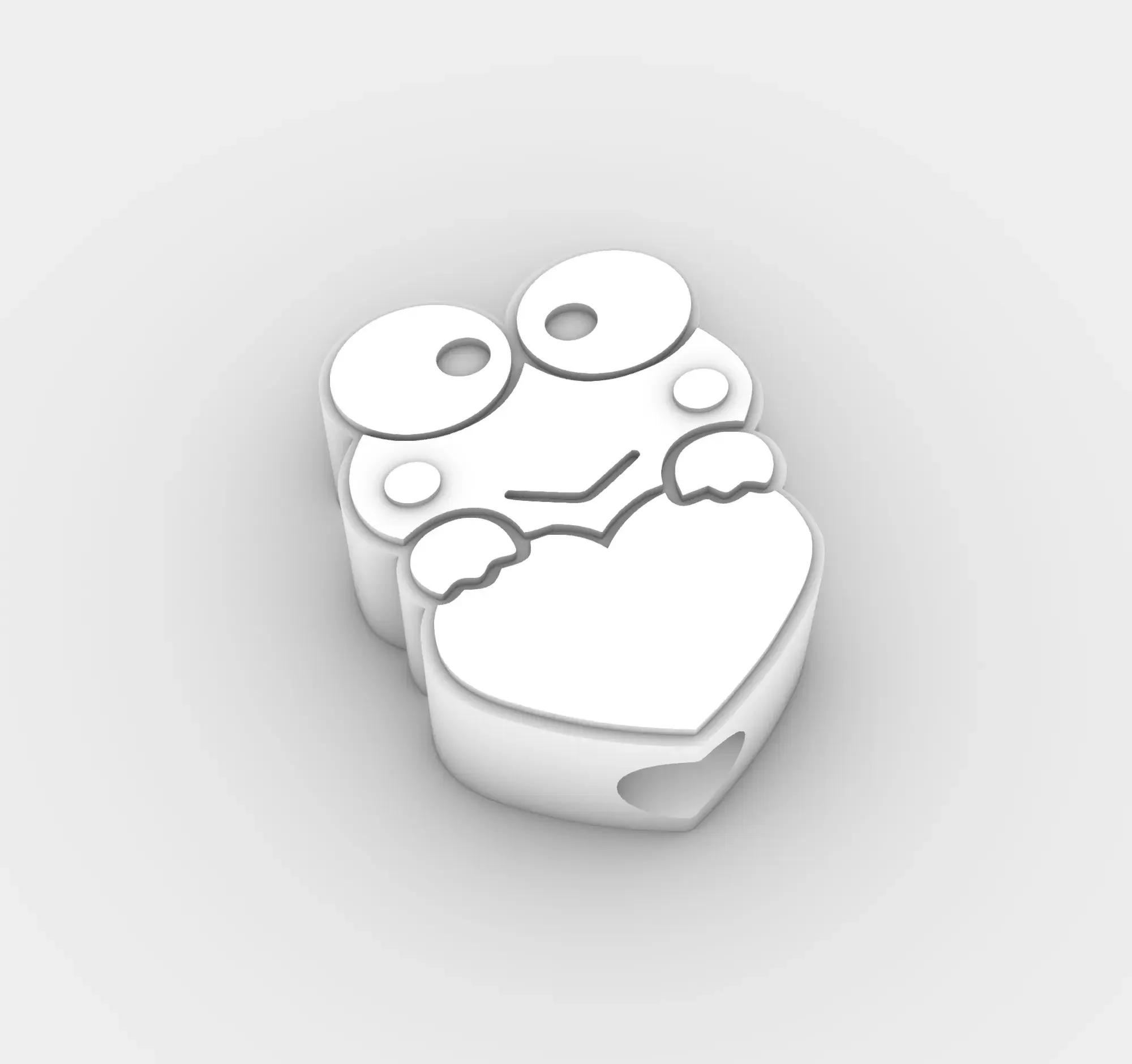 Other STL Download - Straw Topper KEROPPI IN LOVE WITH A HEARTby Teo3D_Rk