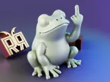 Middle Finger Cute Frog-2