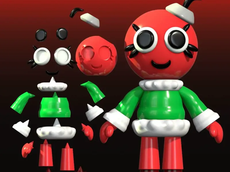 Bobette Dandys world 3D Model STL Multipart 3mf Multicolor