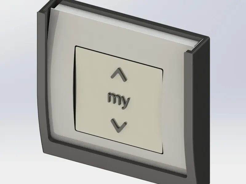 Wall holder for single Somfy Smoove Origin RS100 IO remote