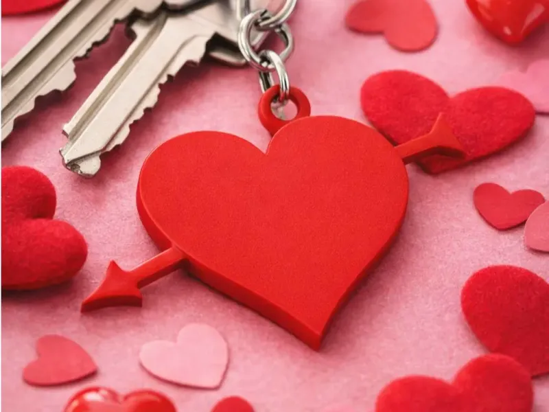 Portachiavi a forma di cuore