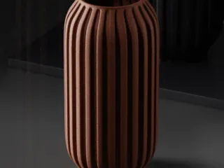 Ribbed vase
