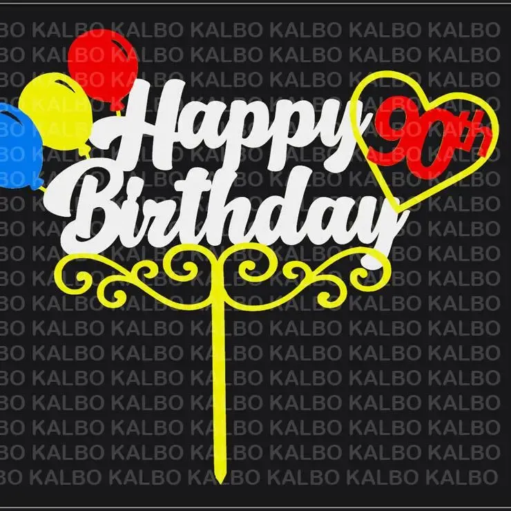 Happy 90th Birthday Cake Topper