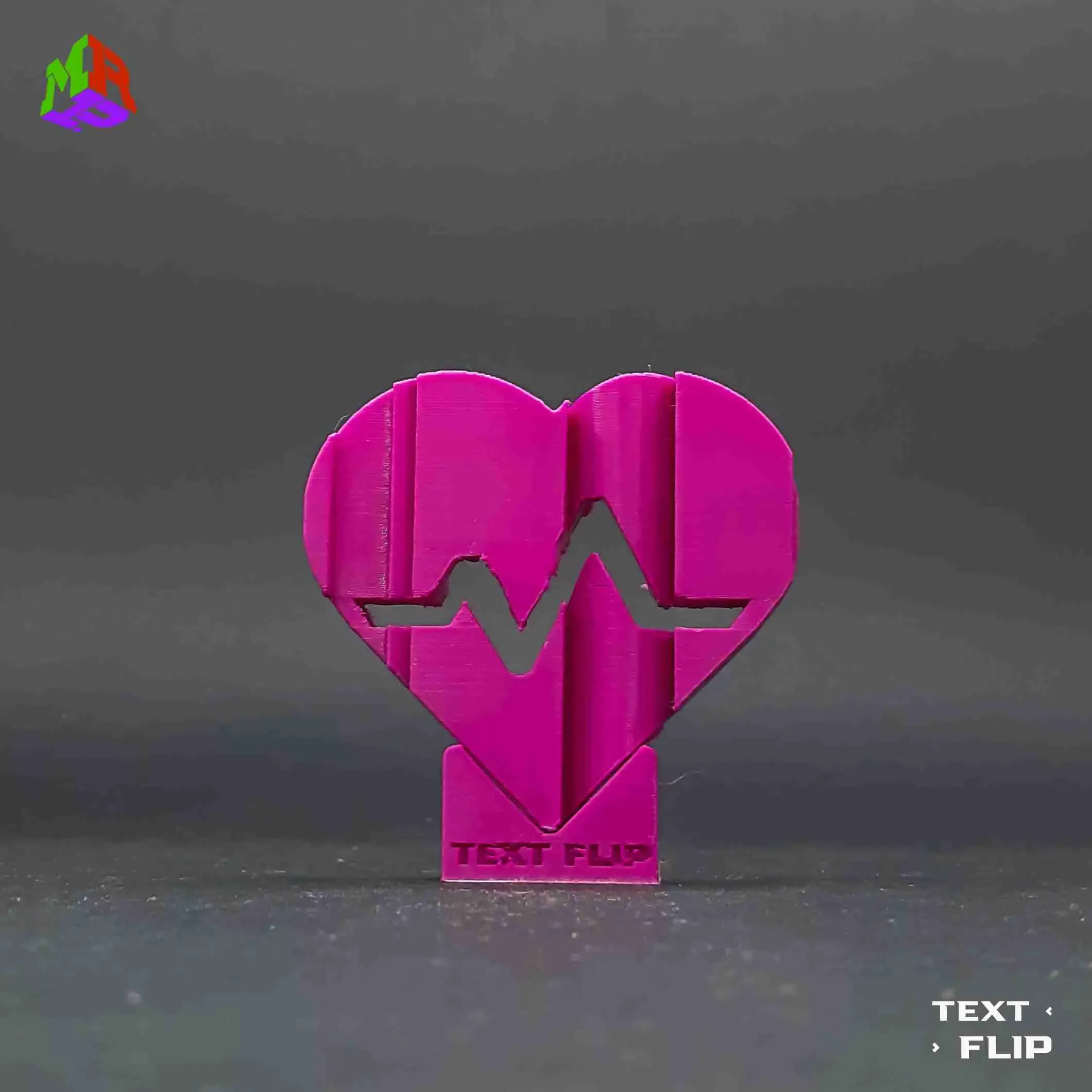 Text Flip - Heart Pulse