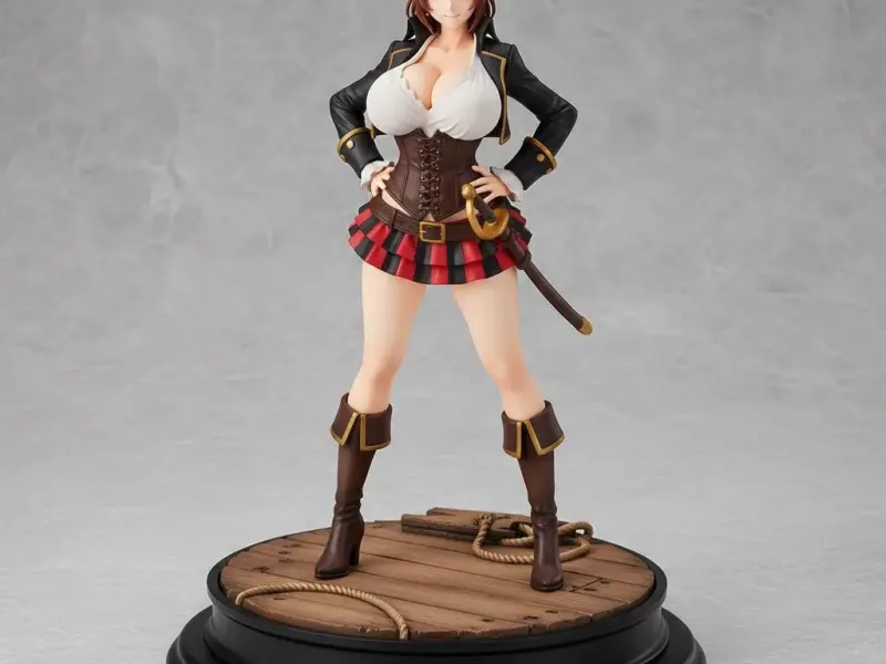 Crimson Pirate Captain – Adventure Glamour Pose Ecchi