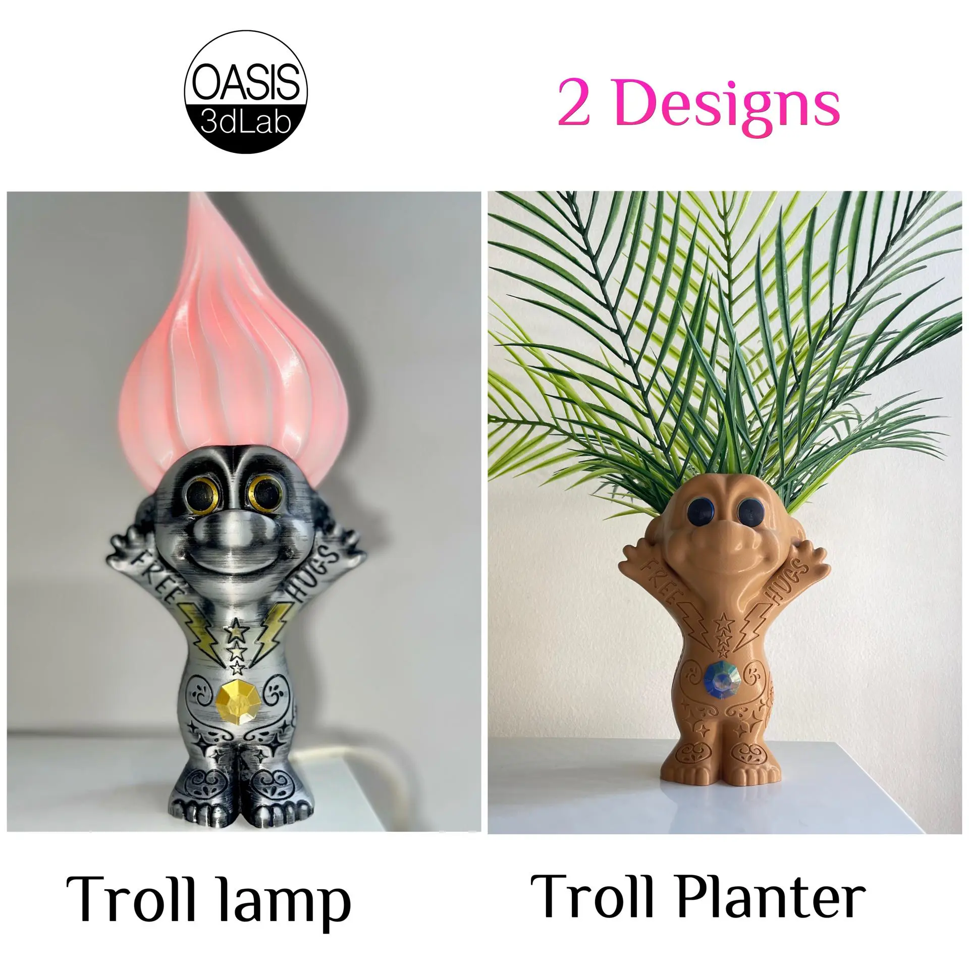 TREASURE TROLL PLANTER-DESK LAMP
