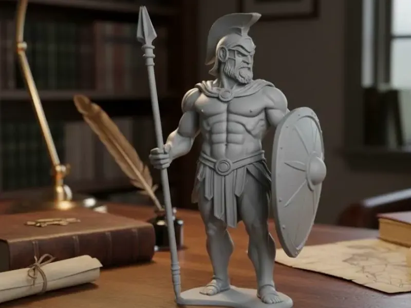 statue of the god Ares, the brutal god of war
