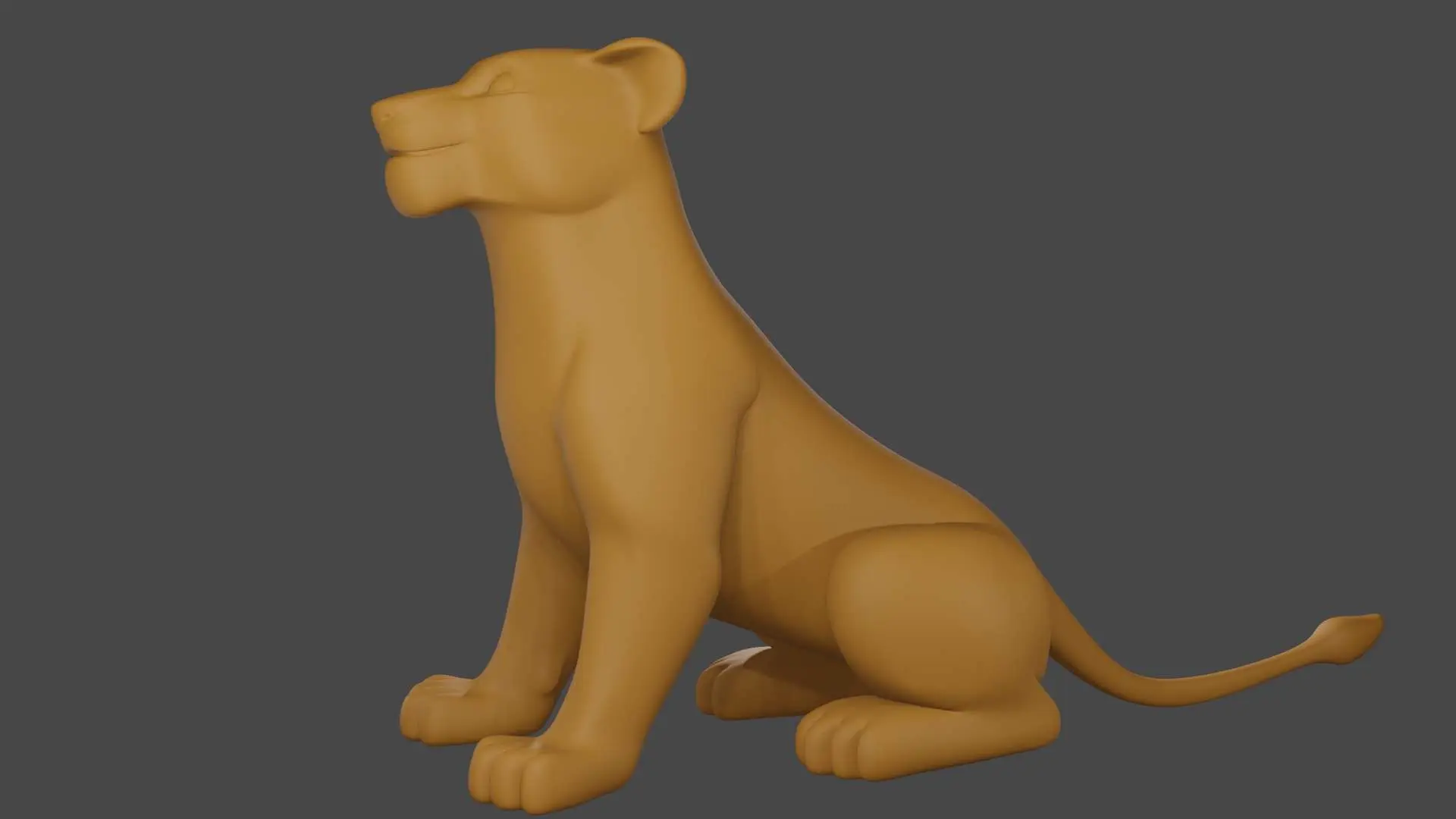 Lion female for 3d Print