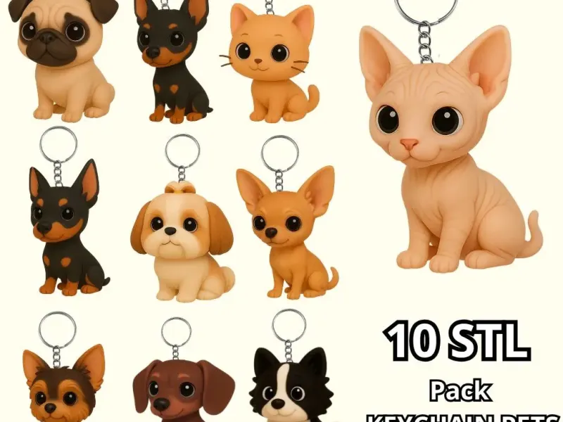 pack pet keychain