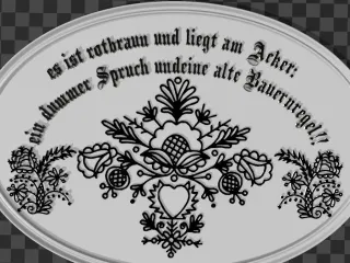 Bauernmalerei - Spruch Platte