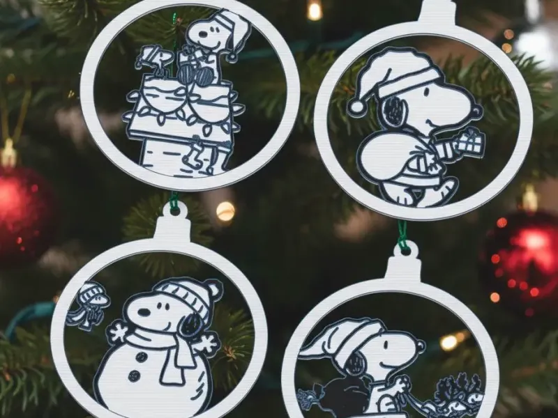 Snoopy Christmas Ornaments Set B