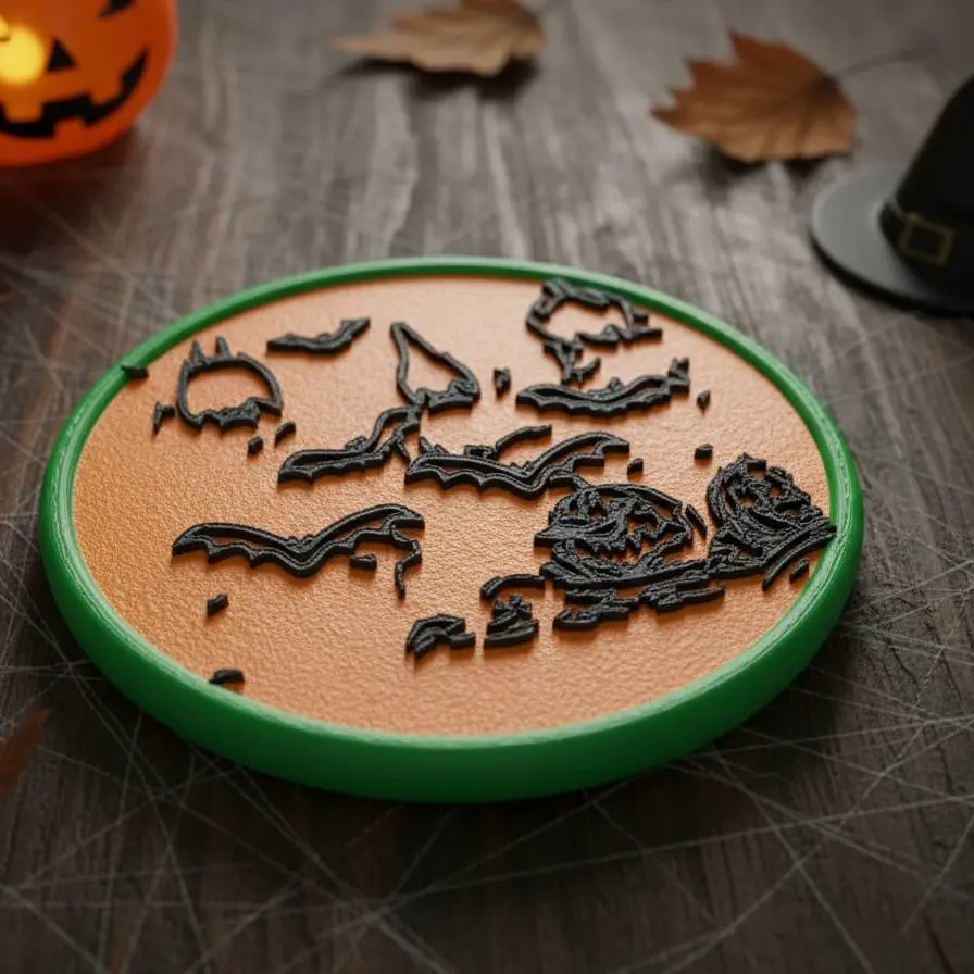 Halloween bat coaster v3