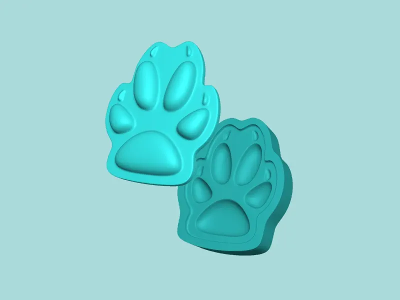 Fox Footstep - Silicone Mold -Template