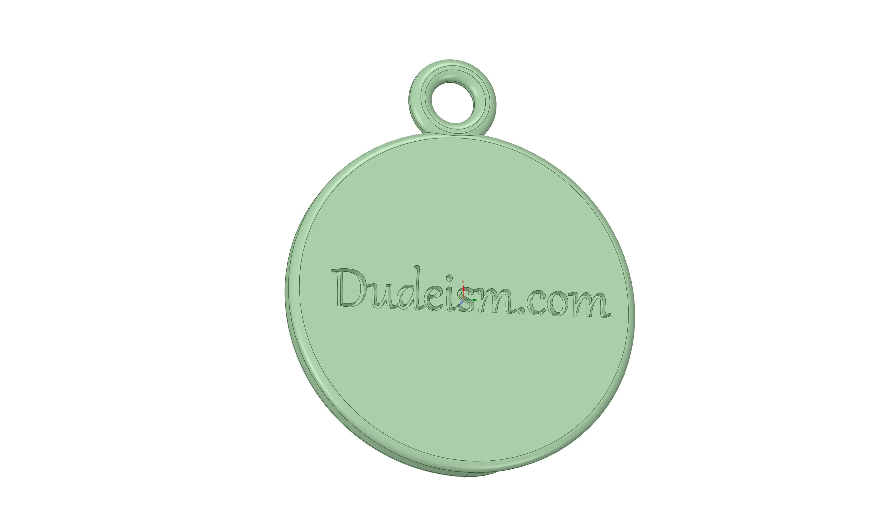 Dudeist Yin-Yang Bowling Ball pendant / keychain