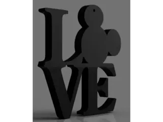 Mickey Mouse LOVE sign