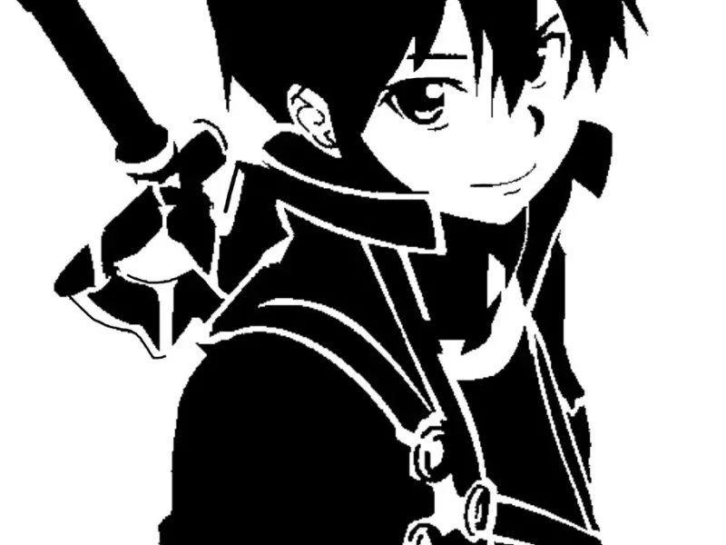 Sword Art Kirito stencil