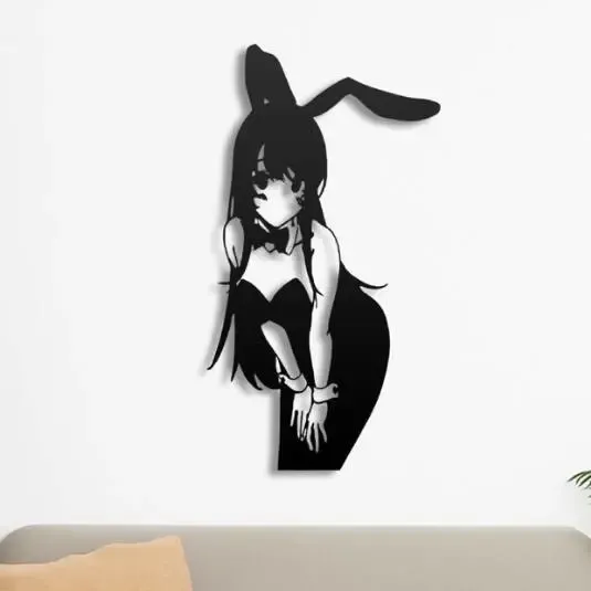 🐰🔥 SEXY BUNNY GIRL WALL ART 2D