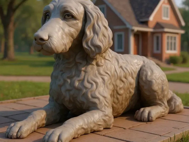 Cocker spaniel lying dog model - 3D print