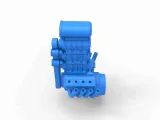 Engine V8 with triple supercharger Version 3 Scale 1:25-5