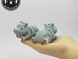 Flexi Tiny Hippo, Keycahin version and 3MF files included-8