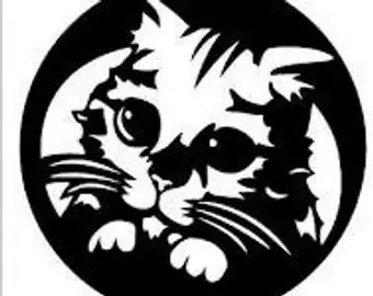Puss in boots cat stencil