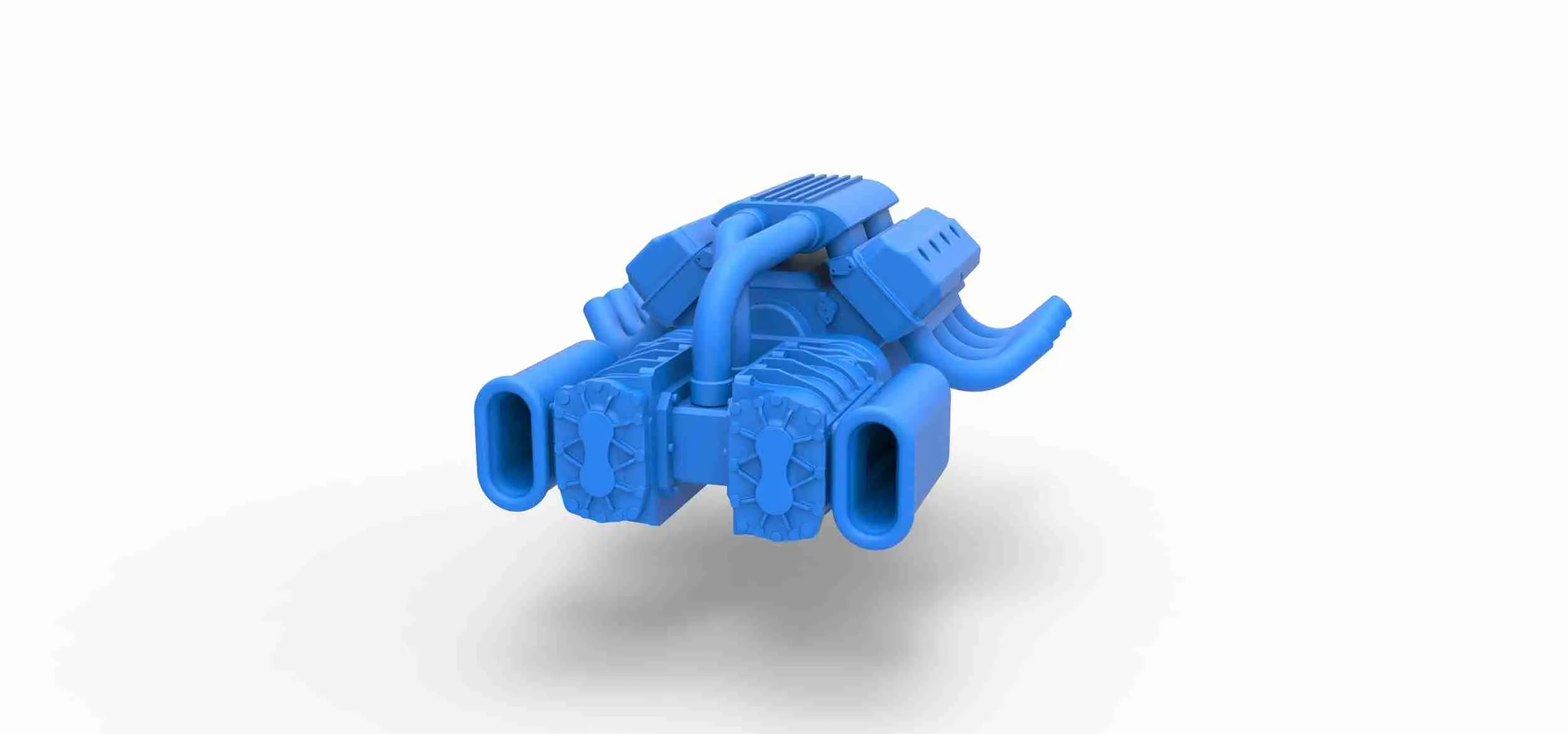 Двигатель V8 с двойным нагнетателем Potvin Supercharger Масштаб 1:25