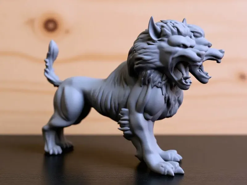 Escultura de Animal Mitológico Cérbero
